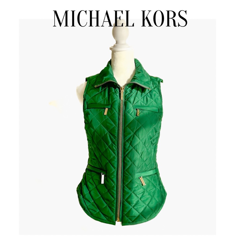 Michael Kors Kelly Green Quilted Women’s Outdoor Vest X-Small